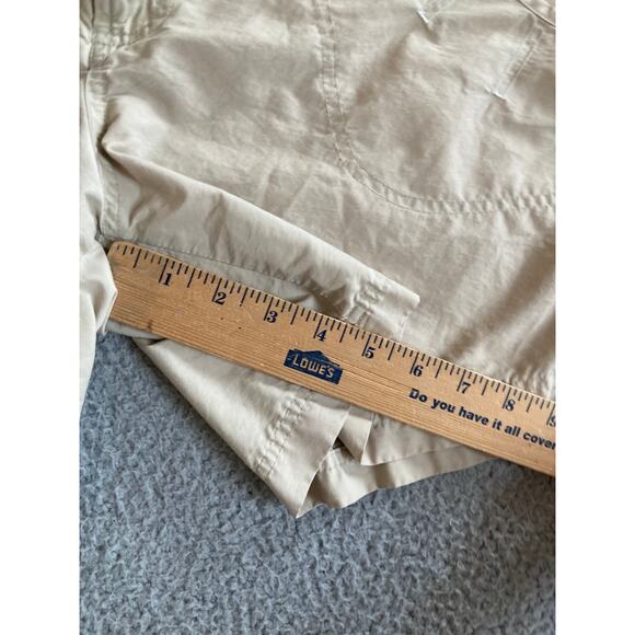 Columbia Shorts Large Drawstring Zip Relaxed Beige Pocket Khaki Hike Outdoor Y2K - Picture 12 of 15